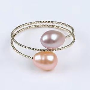 Gorgeous 2 Toned Pearl Wrap Ring